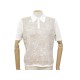 POLO HERMES NOUER ET PORTER TSHIRT M 40 LIN BLANC FOULARD WHITE LINEN TOP 860€