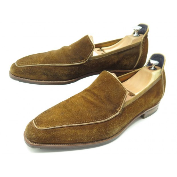  mocassins Corthay veau velours marron