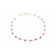 NEUF BRACELET GIGI CLOZEAU CLASSIQUE RUBIS OR JAUNE 18K ET RESINE ROUGE 165€