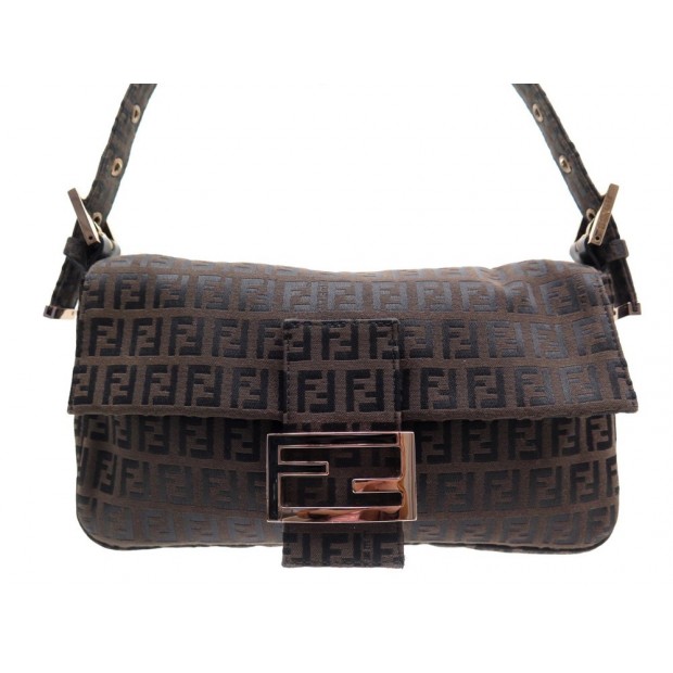 NEUF SAC FENDI BAGUETTE TOILE MARRON 