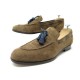 CHAUSSURES SANTONI 8.5 IT 43.5 FR MOCASSINS LAURO 13713 DAIM MARRON LOAFERS 499€