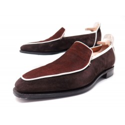 CHAUSSURES CORTHAY MOCASSINS BRIGHTON 10 44 DAIM MARRON EMBAUCHOIRS SHOES 1730€