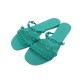 NEUF SANDALES HERMES RIVAGE CHAINE D'ANCRE 40 CAOUTCHOUC VERT GREEN SHOES 800€