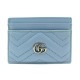 PORTE CARTE GUCCI MARMONT CUIR BLEU PASTEL 