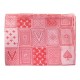 NEUF FOULARD LOUIS VUITTON GAMBLING CORAIL M70903 COTON SOIE ROUGE + BOITE 615€