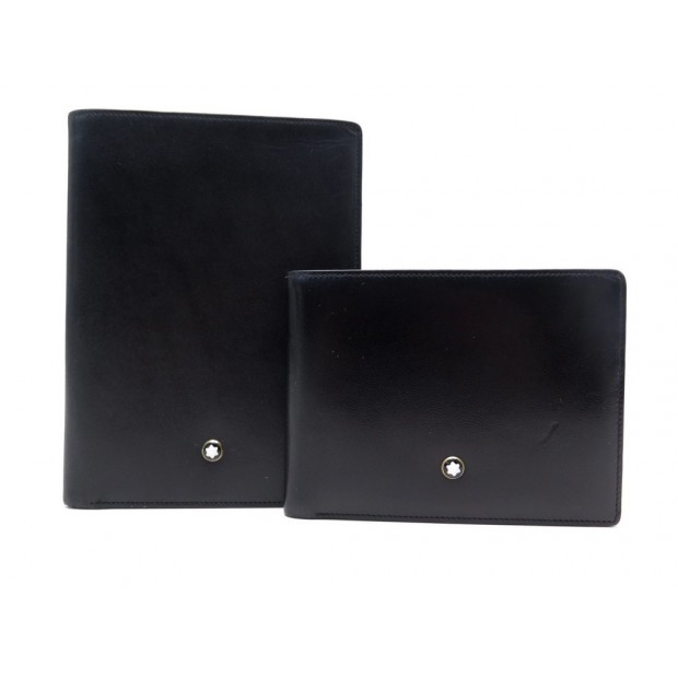 PORTEFEUILLE MONTBLANC MEISTERSTUCK PORTE CARTES CUIR NOIR LEATHER WALLET 580€