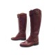 CHAUSSURES CHANEL 42 BOTTES CAVALIERES G28527 CUIR MATELASSE MARRON BOOTS 1500€