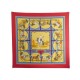 NEUF VINTAGE FOULARD HERMES CHEVAUX ARABES HUGO GRYGKAR EN SOIE ROUGE SCARF 375€