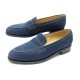 NEUF CHAUSSURES JM WESTON LE MOC 116 4.5C 38.5 MOCASSINS EN CUIR SUEDE BLEU 540€