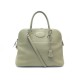 SAC A MAIN HERMES BOLIDE 35 CUIR CLEMENCE VERT PALE BANDOULIERE HAND BAG 6440€