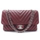 SAC A MAIN CHANEL TIMELESS JUMBO EN CUIR CHEVRON BANDOULIERE BORDEAUX BAG 5300€