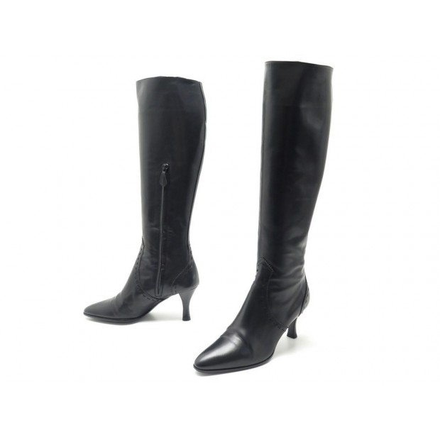 BOTTES HERMES CAVALIERE HERMES CUIR NOIR 