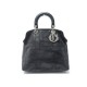 SAC A MAIN CHRISTIAN DIOR GRANVILLE EN CUIR CANNAGE NOIR LEATHER HAND BAG 3250€