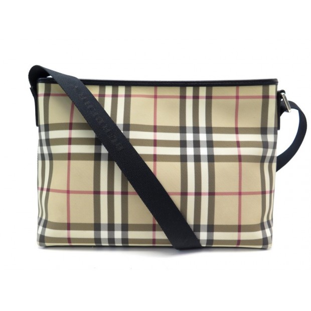 SAC A MAIN BURBERRY TOILE TARTAN MOTIF CHECK BANDOULIERE CANVAS HAND BAG 710€