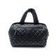 NEUF SAC DE VOYAGE A MAIN CHANEL COCOON 34CM TOILE MATELASSEE NOIR HANDBAG 3500€