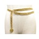 VINTAGE CEINTURE CHANEL CHAINE MEDAILLON COCO 75 EN METAL DORE CHAIN BELT 1200€
