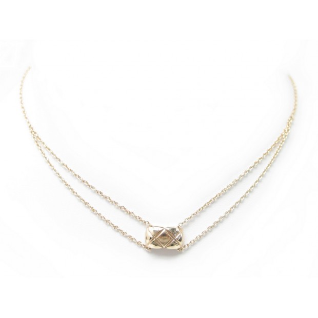 NEUF COLLIER CHANEL CRUSH EN OR BEIGE 18K 