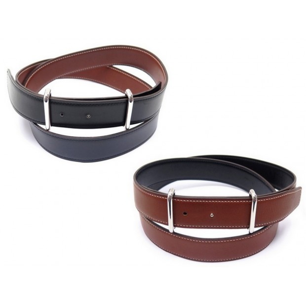 NEUF CEINTURE HERMES CUIR REVERSIBLE BARENIA 95 