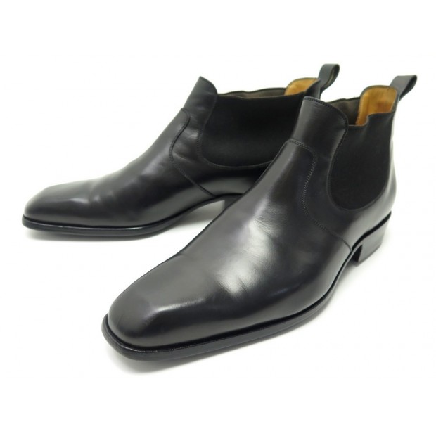 CHAUSSURES JM WESTON INFORMEL 457 9E 43 BOTTINES BASSES CHELSEA CUIR NOIR 890€