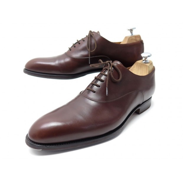 CHAUSSURES JM WESTON 486 RICHELIEU 6 OEILLETS 8.5D 42.5 CUIR BOX SHOES 