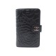 NEUF PORTEFEUILLE CHANEL CAMELIA A50087 EN CUIR NOIR + BOITE LEATHER WALLET 990€