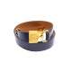 VINTAGE CEINTURE HERMES CUIR BLEU 