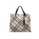 NEUF SAC A MAIN BURBERRY CABAS EN TWEED TARTAN MOTIF CHECK BEIGE HAND BAG 700€