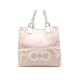 NEUF SAC A MAIN SALVATORE FERRAGAMO CABAS TOILE ROSE & CUIR CANVAS HAND BAG 895€