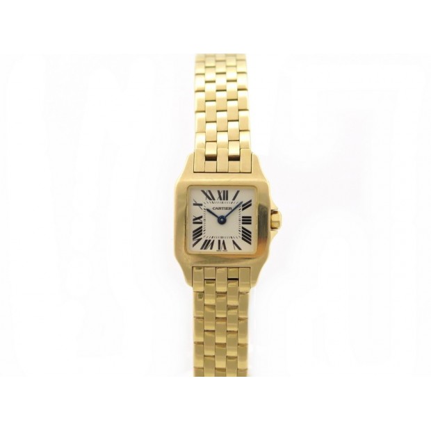 MONTRE CARTIER SANTOS DEMOISELLE 2699 OR 18K 91.6 Gr QUARTZ GOLD WATCH 20500€