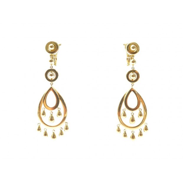 NEUF BOUCLES D OREILLE BOUCHERON CINNA OR JAUNE 18CT 