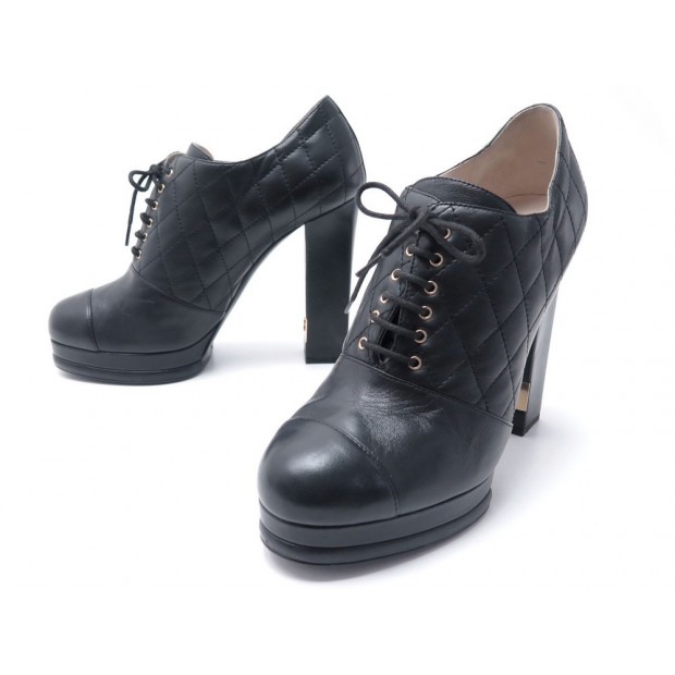 CHAUSSURES CHANEL G29603 LOW BOOTS BOTTINES MATELASSE 