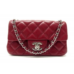 Chanel 10C Red Caviar Maxi Quilted Classic 2.55 Jumbo XL Flap Bag