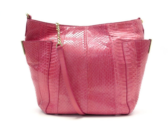 sac a main jimmy choo anna bandouliere cuir de python