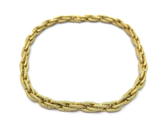 collier hermes maille cordage 43 cm en or