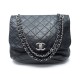 SAC A MAIN CHANEL FERMOIR TIMELESS BANDOULIERE CUIR MATELASSE NOIR HANDBAG 3800€