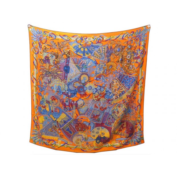 NEUF FOULARD HERMES CHALE AU FIL DU CARRE CACHEMIRE SOIE FAIVRE SILK SHAWL 950€