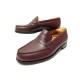 CHAUSSURES JM WESTON MOCASSINS 5,5E 39,5 LARGE 40 CUIR BORDEAUX 