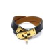 NEUF BRACELET HERMES KELLY DOUBLE TOUR CUIR 