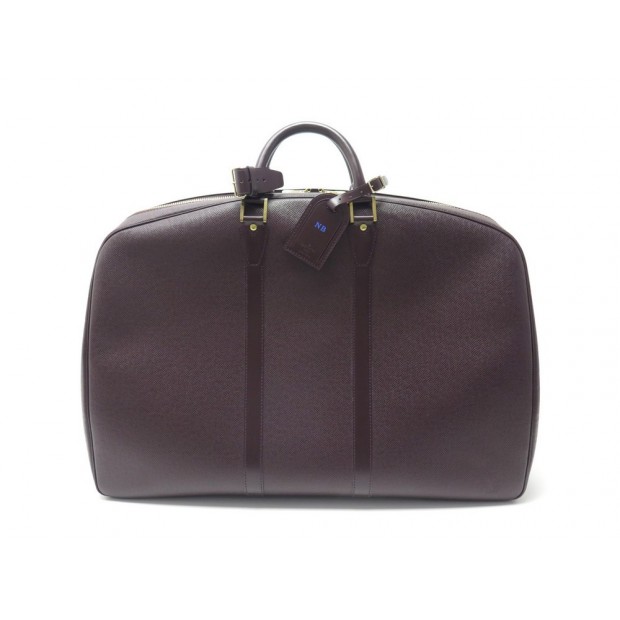 NEUF SAC DE VOYAGE A MAIN LOUIS VUITTON HELANGA CUIR TAIGA AUBERGINE BAG 2000€