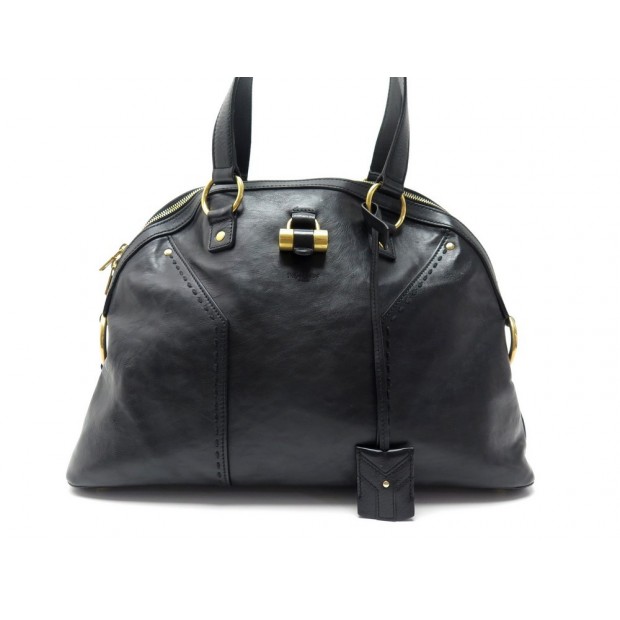 SAC A MAIN YVES SAINT LAURENT MUSE GM 156464 CUIR NOIR 