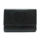 PORTEFEUILLE CHANEL LOGO CC CUIR CAVIAR NOIR 1