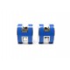 BOUCLES D'OREILLES HERMES POP H EN LAQUE BLEU FINITION PALLADIE EARRINGS 355€