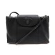 NEUF SAC A MAIN LONGCHAMP LE PLIAGE BANDOULIERE CUIR NOIR LEATHER HAND BAG 190€