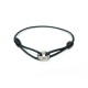 NEUF BRACELET CARTIER LOVE B6050900 ANNEAU EN OR BLANC CORDON NOIR + BOITE 1000€