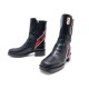 CHAUSSURES CHRISTIAN DIOR MOTARDE 37.5 BOTTES CUIR NOIR BOOTS 