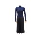 NEUF ROBE PRADA PULL AVEC JUPE PLISSE S 40 IT 36 FR BLEU MARINE NOIR DRESS 1600€