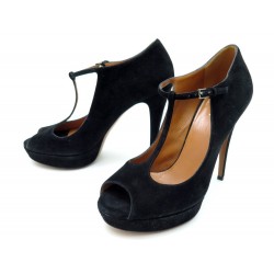 CHAUSSURES GUCCI BETTY 269713 ESCARPINS 37 IT 38 FR VEAU VELOURS NOIR PUMP 670€