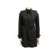 MANTEAU BURBERRY TRENCH IMPERMEABLE T34 S NOIR CINTRE AVEC CEINTURE COAT 1550€