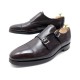 CHAUSSURES JOHN LOBB MOCASSINS WILLIAM BI BOUCLE 11E 45 CUIR MARRON SHOES 1180€