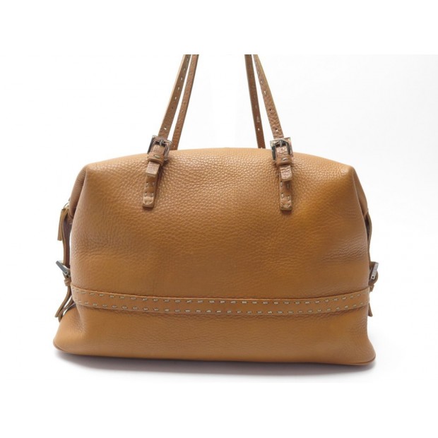 SAC A MAIN FENDI JOUR EDITION LIMITEE EN CUIR CAMEL LARGE TOTE HAND BAG 1980€